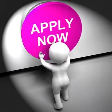 Apply now pressed shows job opening and application イラスト素材