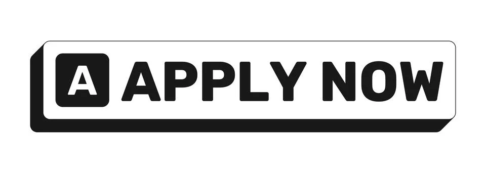 Apply now rectangle UI web button Stock Illustration