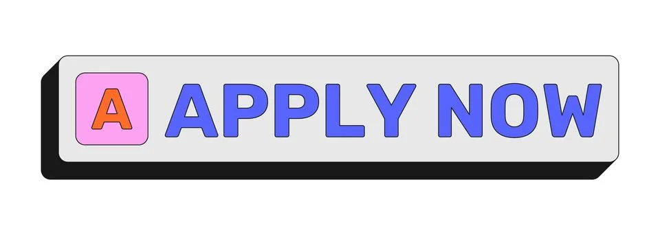 Apply now rectangular UI web button Stock Illustration