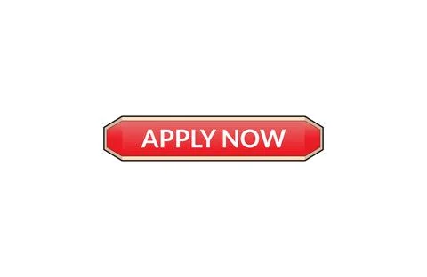 Apply now red ribbon label banner. Open available now sign or Apply now tag. Stock Illustration