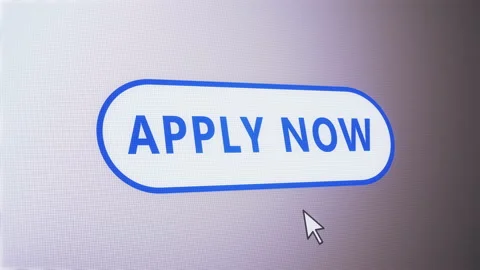 Apply now rounded button lebel tag icon pixelated screen computer website click  Stock Footage 144406621