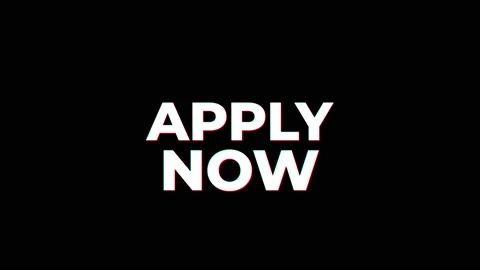 Apply now text Glitch effect animation. Stock Footage 219406260