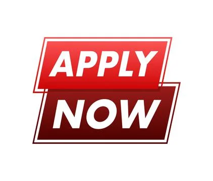 Apply now. Web banner. Arrow, cursor icon. Arrow vector icon. Hand click. Vector Stock Illustration