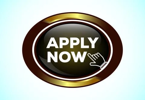 Apply now web button. Suitable for mobile app, and website UI design. Stock Illustration