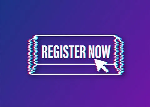 Apply now. Web glitch banner. Arrow, cursor icon. Arrow vector icon. Hand click Stock Illustration