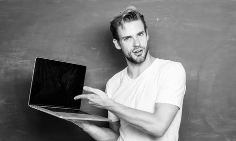 Apply online course for programmers. Programming web development. Student learn Stock Photos