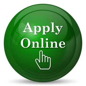 Apply online icon. Internet button on white background.. Stock Illustration