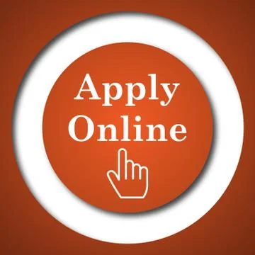 Apply online icon. Internet button on white background. . イラスト素材