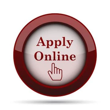 Apply online icon. Internet button on white background. . Stock Illustration