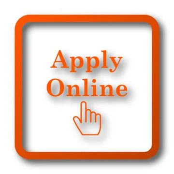 Apply online icon. Internet button on white background.. Stock Illustration
