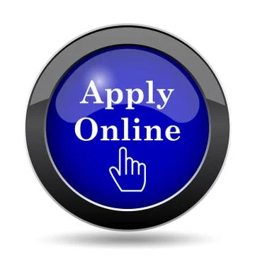 Apply online icon. Internet button on white background.. Stock Illustration