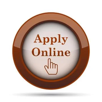 Apply online icon. Internet button on white background. . Stock Illustration