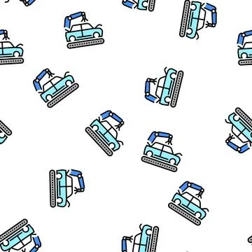 Apply primer on car body vector seamless pattern イラスト素材