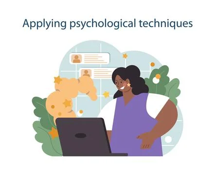 Apply a psychological techniques to conduct difficult negotiation Stockillustratie