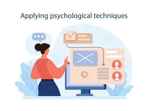 Apply a psychological techniques to conduct difficult negotiation Stockillustratie