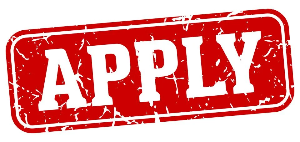 Apply rectangular sign. apply stamp Illustrazione stock