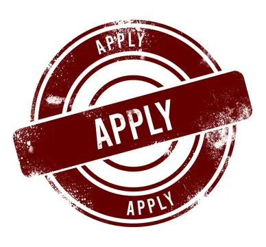 Apply - red round grunge button, stamp 写真素材