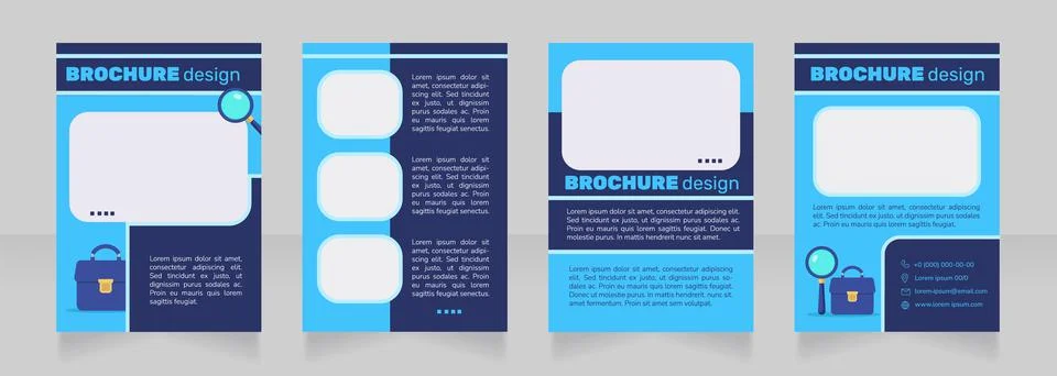 Apply for referral marketing program blank brochure design Illustrazione stock