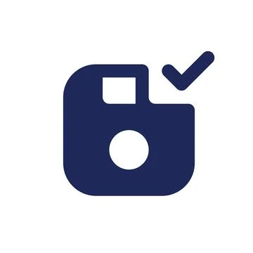 Apply saving black pixel perfect solid ui icon Stock Illustration