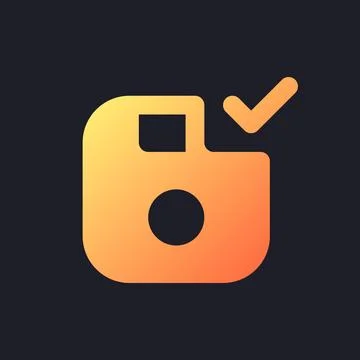 Apply saving orange solid gradient ui icon for dark theme 스톡 일러스트
