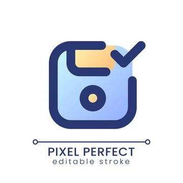 Apply saving pixel perfect gradient fill ui icon Illustrazione stock