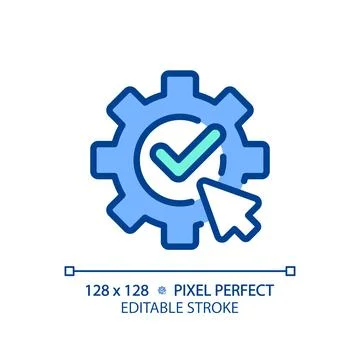 Apply settings pixel perfect RGB color icon Stock Illustration