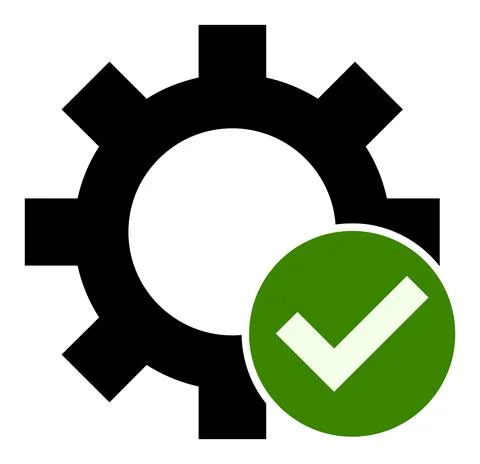 Apply Settings Vector Icon Flat Illustration Stock Illustration