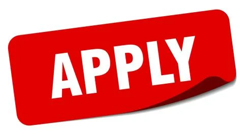 Apply sticker. apply label Stock-Illustration