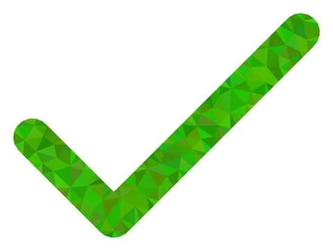 Apply Tick Triangle Filled Icon Stock Illustration
