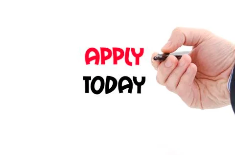 Apply today text concept Stock Photos