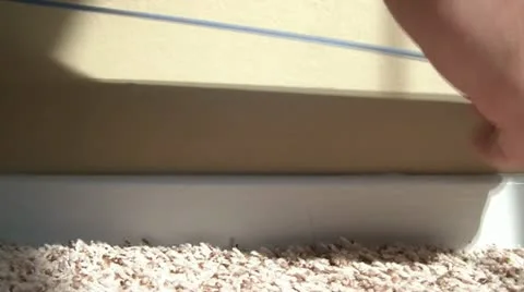 Applying Blue Painters Tape 스톡 동영상 12570975