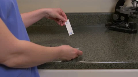 Applying disposable plastic thermometer cover Stock Footage 142538844