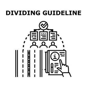 Applying dividing guideline strategy for team organization Stock Illustration