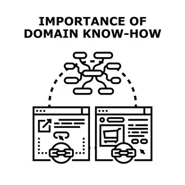 Applying domain knowledge connecting to various website types Stock Illustration