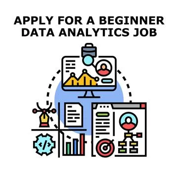 Applying for an entry level data analytics position Stock-Illustration