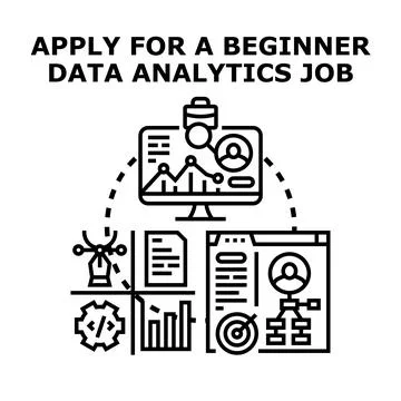 Applying for an entry level data analytics position Stock Illustration