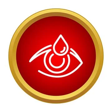 Applying eye drops for vision care treatment Stock Illustration