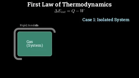 Applying the first law of thermodynamics in two separate cases Stock Footage 336267838