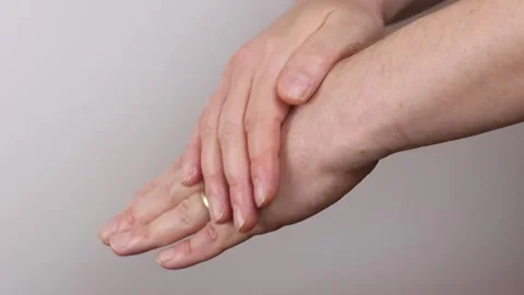 Applying Handcream Slow Stock Footage 323246131