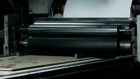 Applying Ink to Letterpress Rollers Stock Footage 126914132