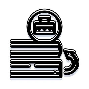 Applying for a job concept with documents and briefcase Stock Illustration