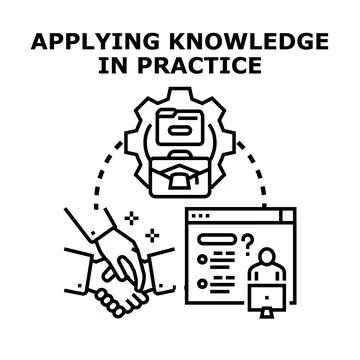 Applying knowledge in practice for business innovation Stock Illustration