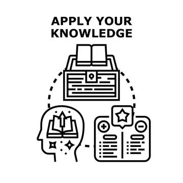 Applying knowledge for problem solving and decision making 스톡 일러스트