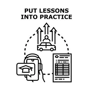 Applying learning for skill development and progress Stock Illustration