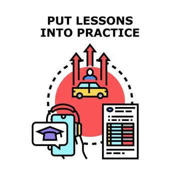 Applying learning for skill development and progress Stock Illustration