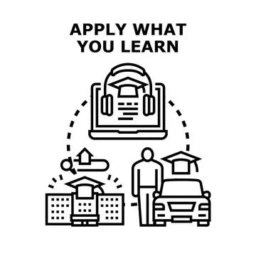 Applying learning for skill development and personal growth Stock Illustration