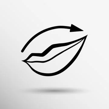 Applying lipstick using lip concealer brush icon Stock Illustration