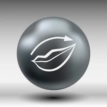 Applying lipstick using lip concealer brush isolated icon Stock Illustration