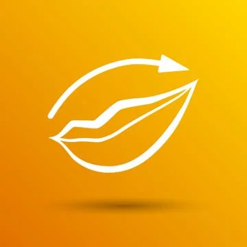 Applying lipstick using lip concealer brush isolated icon Stock Illustration