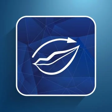 Applying lipstick using lip concealer brush isolated icon Stock Illustration